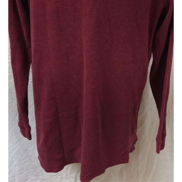 KingSize Mens 3XLT Red Waffle Thermal Cotton Blend Outdoors Big Henley Shirt - Picture 3 of 11